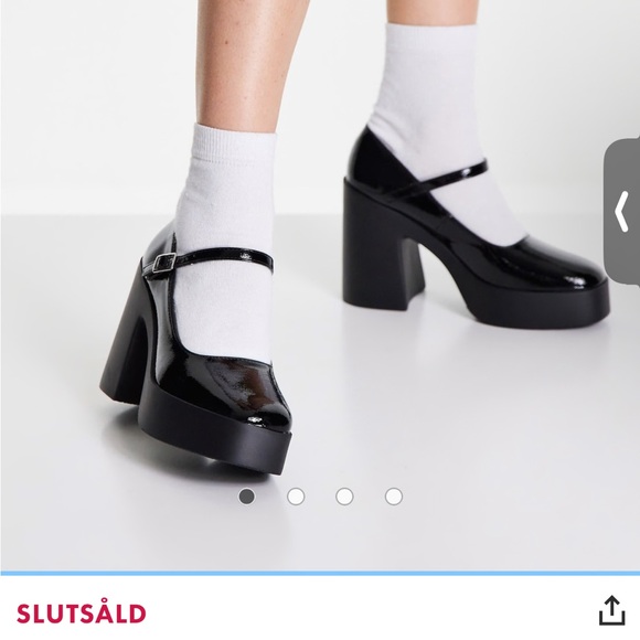 ASOS Shiny Black Platform Mary Jane Shoes - Picture 9 of 9